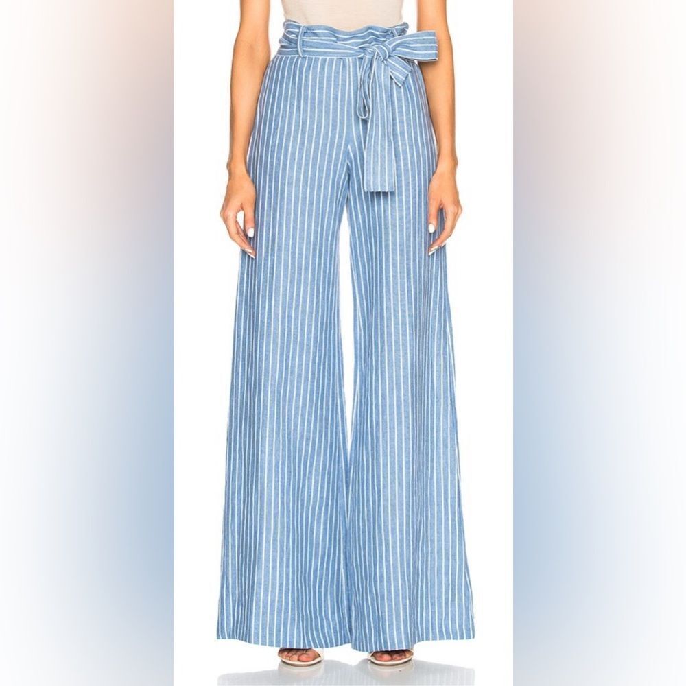 Alexis Benta pants Light Blue & White Stripes size M